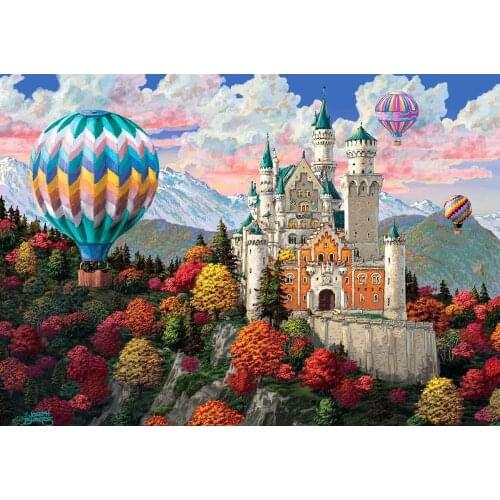 Swan castle Handmade Needlework Sets For Embroidery kits DIY Cross Stitch Kits Crafts 14CT Unprinted Home Decor wall Arts