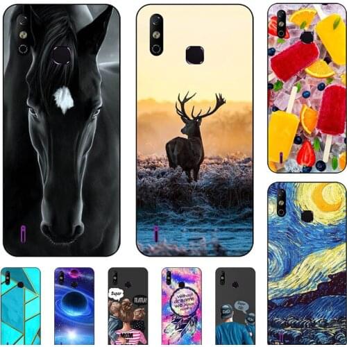 Fashion Bumper Cute Case For Infinix Smart 4 X653C Smart 4C Case Soft Silicone Cat Horse Flower Cover Back Shell