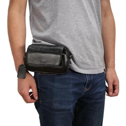 New Top grade Holster skin Waist hanging Belt Clip Genuine Leather Pouch Cover Case For AGM A1Q Gretel A6 Nomu S10 OnePlus 5