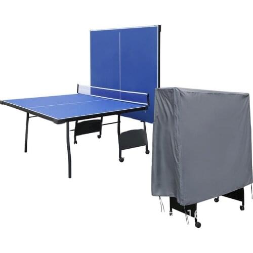 Full Size Ping Pong Table Storage Cover Indoor /Outdoor Table Tennis Sheet Grey Table Cover UV Protection Waterproof Dust Cover4