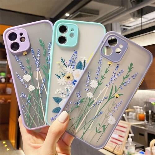 Shockproof Phone Case For iPhone 11 12 Pro SE 2 Case Fresh flowers Soft Cover For iPhone X XR 11 XS Max 7 8 Phone Case