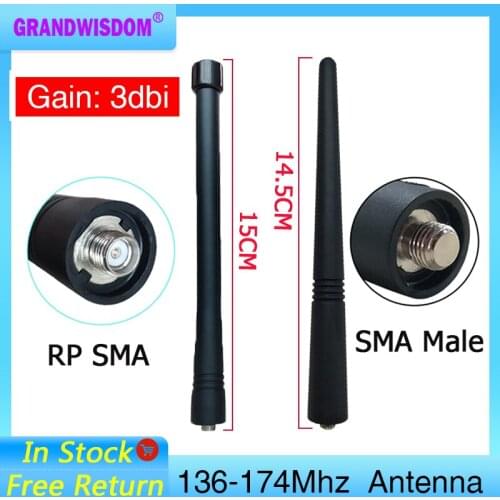 SMA-F Female VHF 136-174Mhz Walkie Talkie Antenna compatible radio antenna Accessory aerial