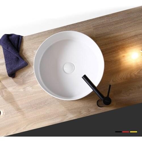 Bathroom Sink Ceramic White Square Wash Basin Countertop Sinks Drainer Nordic Ceramic Washbasin Art Basin Shampoo Bowl With tap