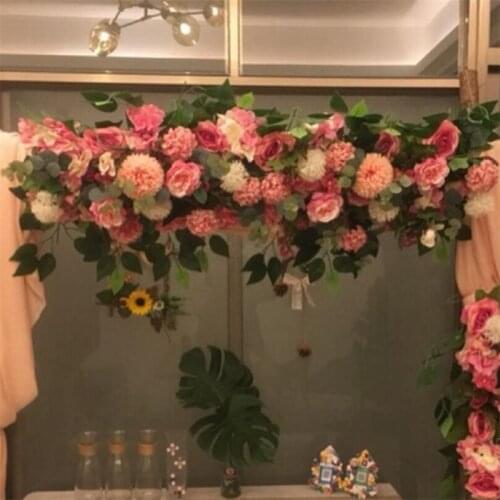 Wedding Decor Party Birthday Festival Celebration Backdrop Road Lead Artificial Flower Arrangement