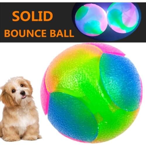 Pet Ball Dog Toy Light Squeak Soccer Ball Cleans Teeth Dental And Gum Health For Your Pet LED Flashing Sound Interactive Toys