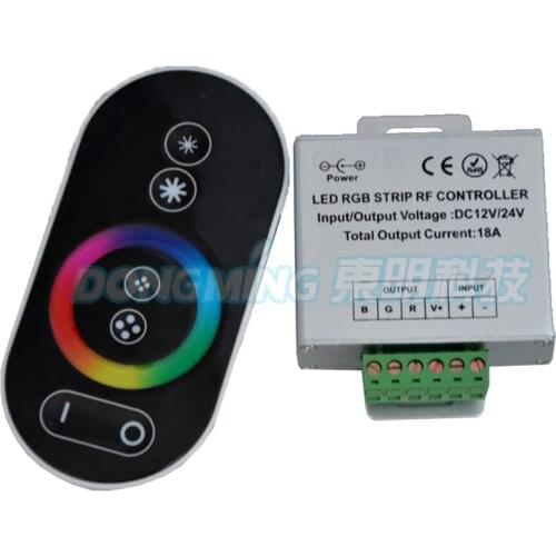 DC12V 24v 216W RGB LED Touch controller Wireless RF LED Controller Touch Panel LED Dimmer RGB Remote Controller