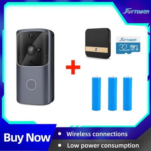 Joytimer Smart Doorbell Camera Wifi Wireless Call Intercom Video Door Phone Home Security Cameras Suitable for Apartments