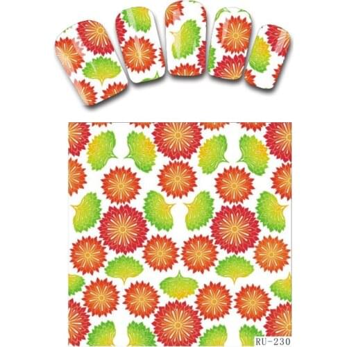 UPRETTEGO NAIL ART BEAUTY WATER DECAL SLIDER NAIL STICKER FLOWER PURPLE ROSE ZODIAC SIGN CONSTELLATION RU230-235