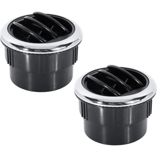 2Pcs 75mm Air Vent Universal Air Conditioning Outlet with Chrome for RV Bus Air Conditioner Vent Replacement Car Accessories