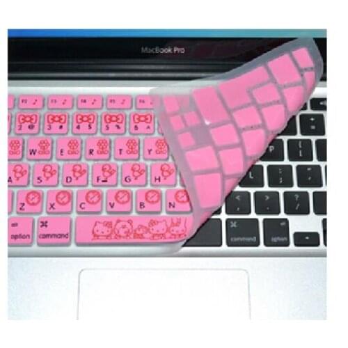 US version lovely pink kitty keyboard KT cat protector Cover Skin Protector for Apple Mac book 13" 15" Macbook Air 13