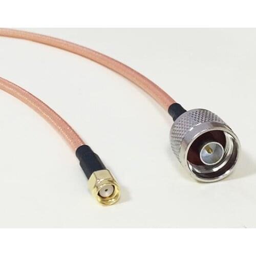 High-quality low-attenuation RP-SMA Male Plug Switch N Male pigtail cable RG142 50CM 20" for wifi Adapter