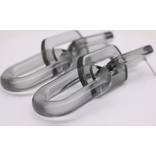 UJBOX 2019 Long 75mm Japanese Korean Top Quality Clear Acrylic Resin Drop Earrings Women Transparent Chain Drop Earrings