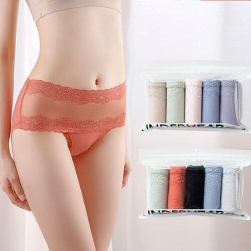 High Waist Panties Women Breathable Cotton Underwear Cute Print Seamless Briefs Sexy Girls Slimming Underpants