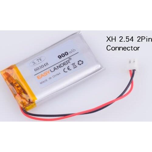 063048 3.7V 900mAh Rechargeable li Polymer Li-ion Battery For Car black box mp5 DVR GPS PSP Vedio toys E-Book Cell phone 603048