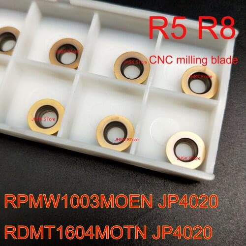 10pcs RPMW1003MOEN JP4020 RDMT1604MOTN JP4020 R5 R8 CNC milling blade RPMW RDMT turning tools carbide cutting inserts
