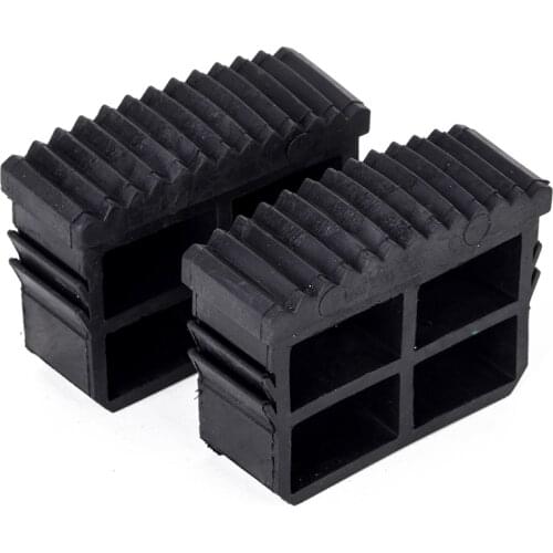 2pcs Black Rubber Step Ladder Feet Non Slip Ladder Foot Replacement Grip Cover Tools