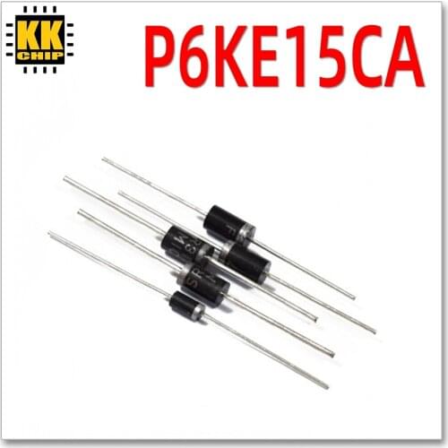 20pcs/lot P6KE15CA Axial Bidirectional Channel TVS Diodes 15V DO-15