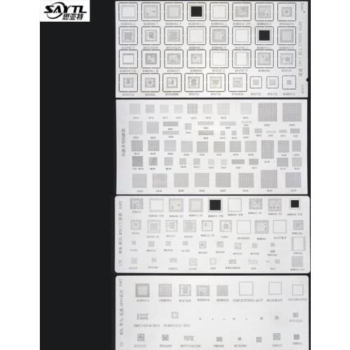 4PCS Universal BGA Stencil for MTK MSM Samsung Huawei Xiaomi iPad CPU RAM PM Power IC Reballing BGA Direct Heat Template