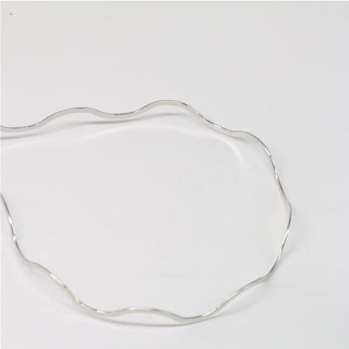 50pcs 3mm Alice Bands METAL HEADBAND Silver Color Waves Lady Hair Bands Headbands No Teeth DIY