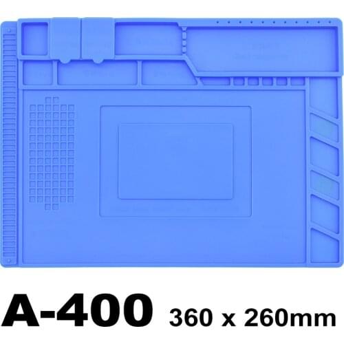 A-400 ESD Heat Insulation Working mat Soldering Station Iron Phone Computer Repair Pad Magnetic Heat-resistant BGA Insulator