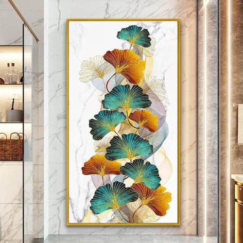 Golden Leaf Abstract 5D diamond painting picture Full square Drill rhinestone diamond embroidery mosaic cross stitch home decor