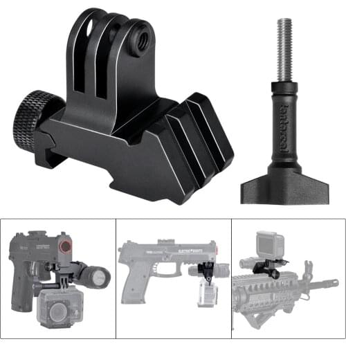Picatinny Rail Mount Adapter Kit Action Camera Side Gun Mount for Gopro SJCAM Pistol Airsoft Helmet Side Rail Plug Gear