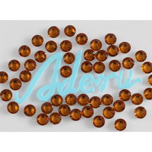 Aderu topaz 738 super shiny lead free crystal hot fix rhinestone for nail art ornament garment shoe hat scarf car decoration