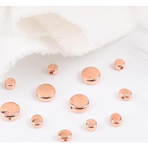 200pcs/lot 5 9mm CCB Plastic Spacer Bead Flat Round Loose Beads For Charm Jewelry Making DIY Bracelet Necklace Supplies