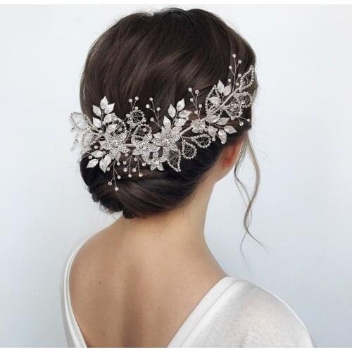 ZMHP282 Rhinestone Wedding Hair Accessories Beauty Queen Crowns Bridal Luxury Headband Wedding Headpieces Hair Clips for Hair