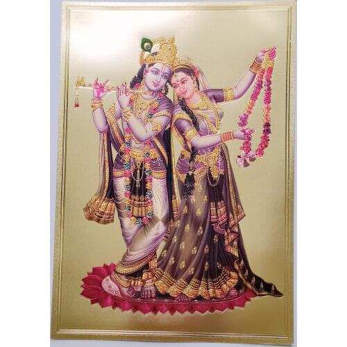 Indian god Ganesh painting Lord Shiva Parvat Shiva Gold leaf painting Home decoration painting 20CM*30CM