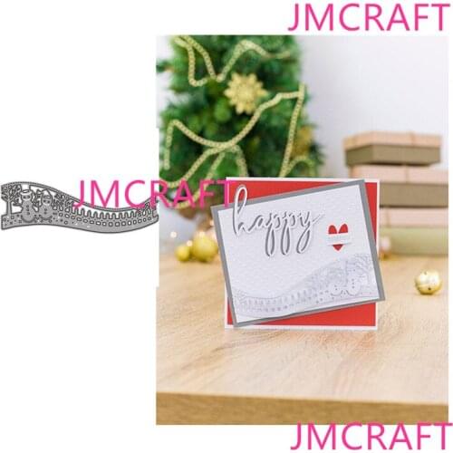 JMCRAFT New Christmas Snowman Border Strips #7 Metal Cutting Dies DIY Scrapbook Handmade Paper Craft Metal Steel Template Dies