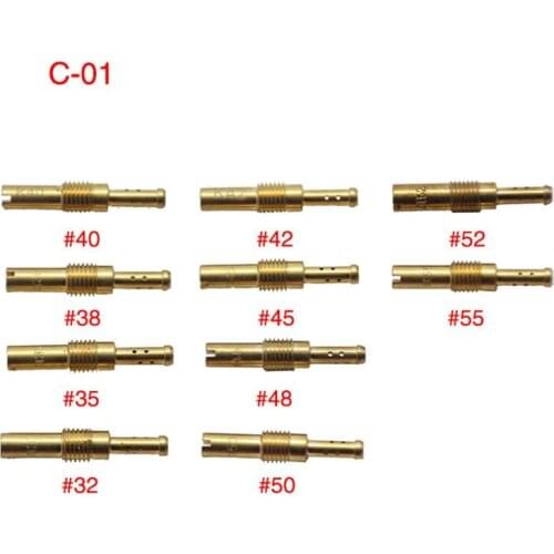 10pcs Carburetor Slow Jets Pilot Jet Kit For PWK Keihin OKO CVK Mikuni KOSO Motorcycle Carburetor Vice Injectors Nozzle #32-55
