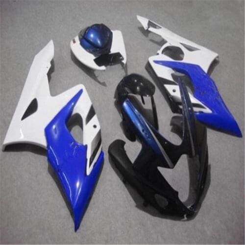 Injection molding plastic fairings for Suzuki GSXR1000 05 06 blue white black fairing kit GSXR 1000 2005 2006