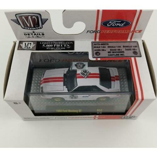 M2 machines 1:64 1988 Fords Musstang GT Collection Metal Die-cast Simulation Model Cars Toys
