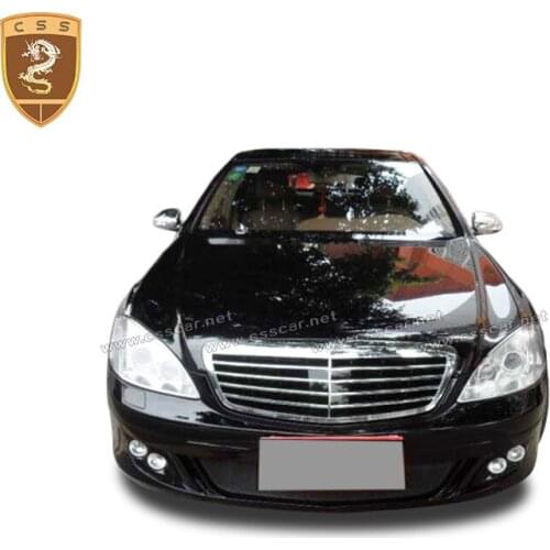 Fashion Car Modification Fit For 2006-2012 Benz W221 S Class Body Kit Upgrade B Style Fiberglass Front Bumper Rear Diffuser Lip