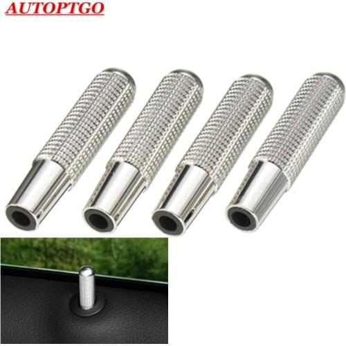 Set of 4Pcs Chrome Interior Door Lock Pins Knob Latch Cover Kit For Mercedes-Benz C GLC E GLE Class W205 X253 W213 W166 C292