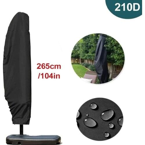 Outdoor Offset Umbrella Cover Patio Umbrella Cover with Zipper for Cantilever Umbrellas Waterproof Anti-UV Parasol Cover