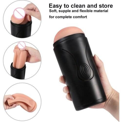 2020 New Artificial Pussy Erotic Toys For Men 18 Plus Toys Sex Adult Sex Vaginal Doll Masturbation Sucking Cup Masturbator Tools