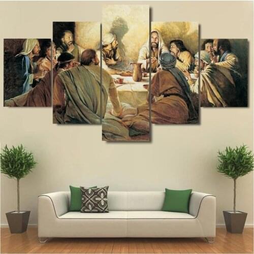 New 2021 Modern Oil Painting Printing Last Supper Modular Hd Printing Poster Wall Art Living Room Bedroom Home Decoration