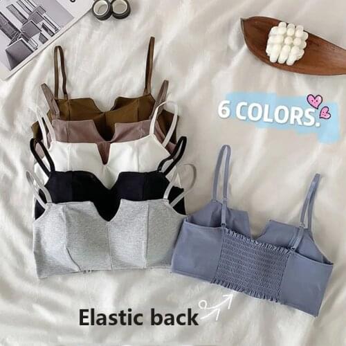 New steel ring bra beautiful back tube top underwear female student Korean version of pure cotton sports vest sleep ladies bra