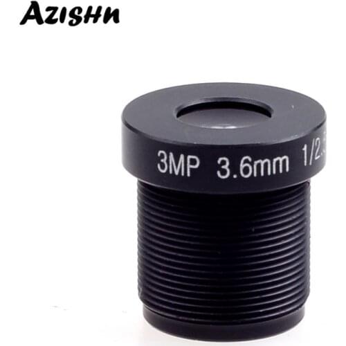 Wholesale cctv lens 3.6mm 3MP 3.0Megpixel M12 1/2.5" 1080P MTV lens IR HD Fixed Iris for cctv camera security camera