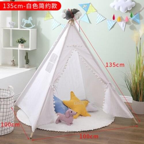 Large Portable Childrens Tent Kids Wigwam Play House Outdoor Indoor Teepee Tipi Infantil House Princess Gifts Decoration Carpet