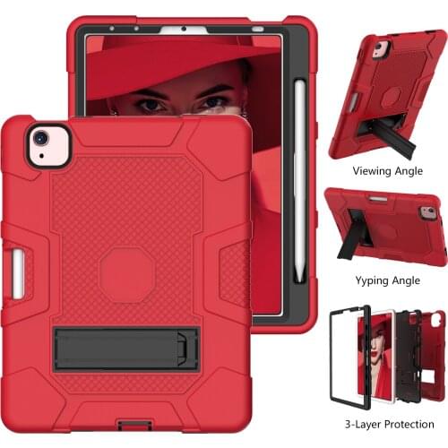 Shockproof Case for iPad Air4 10.9 Tablet Case Handle Stand Kids Safe Cover for iPad 11 2018 2020 Shell with Pen Slot