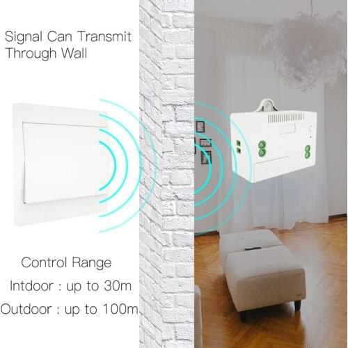 433MHz Wireless Remote Control Wall Light Switch Self-powered No Wiring Needed Panel Transmitter No Battery Wall Panel Switch