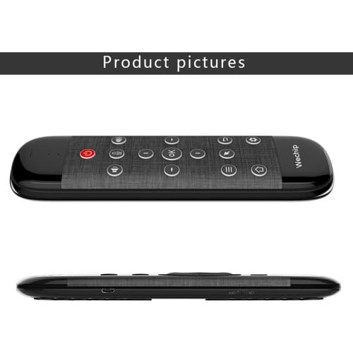 Wechip W2 Pro Air Mouse Voice Remote Control Microphone 2.4G Wireless Mini Keyboard Gyroscope for Smart Android TV Box Mini PC