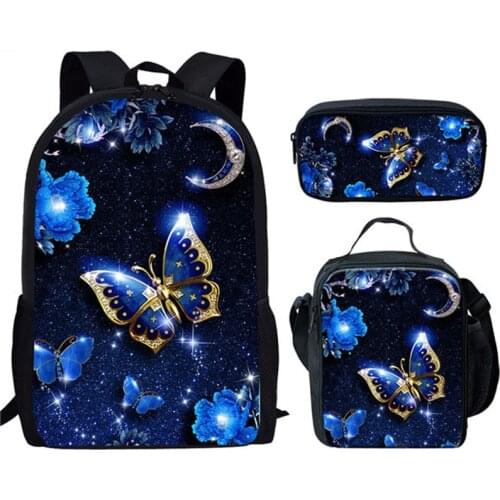 Print Custom Butterfly Fashion Women Travel Backpack College Laptop Lady School Book Bags Flying Anime Schoolbags