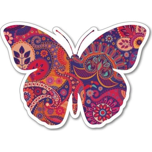 S40817# Various Sizes Funny Self-adhesive Decal Butterfly Car Sticker Waterproof Auto Decors on Bumper Rear Window