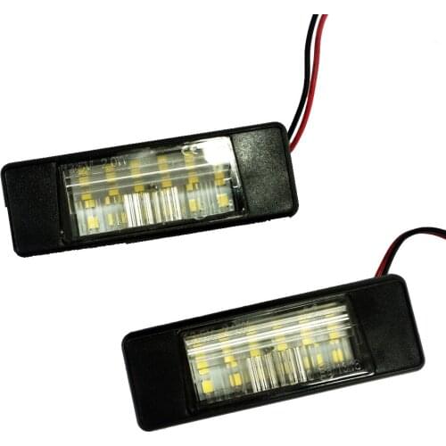 1 Pair Car License Plate Lights Plastic for Nissan Qashqai X-Trail Juke Primera Bright Led Number Licence Plate Light