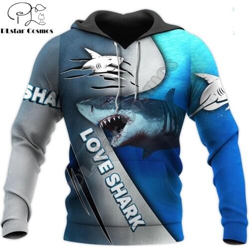 Love Shark 3D All Over Printed Mens hoodies Harajuku Streetwear Hoodie Unisex Casual Pullover Jacket Tracksuits drop shipping