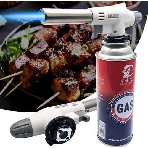 Blow Torch Lighter Culinary Torch Kitchen Butane Chef Cooking Torch 360 Degree Free Rotation For Household Picnic Hiking Camping